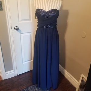 Navy Sequin Formal Dress